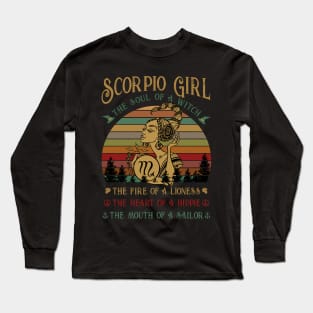 Scorpio Girl The Soul Of A Witch Awesome T shirt Long Sleeve T-Shirt